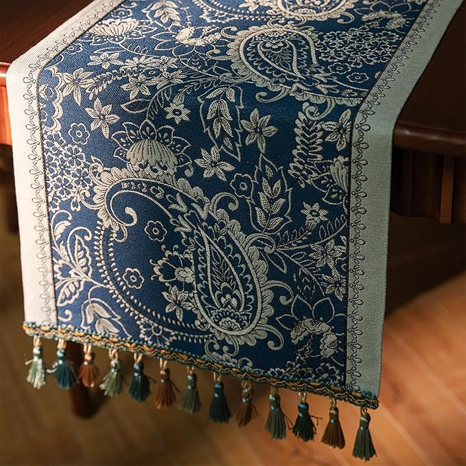 13×72 Inch Table Runner, Retro-Luxury Tassels Series - Image 8
