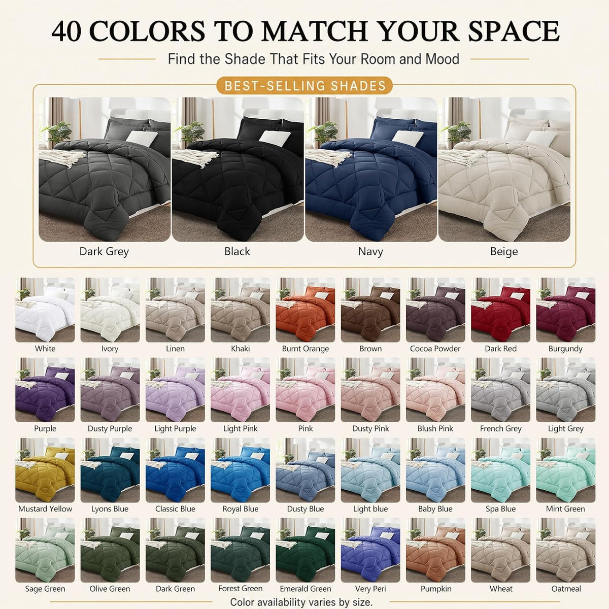 cozylux full comforter set 82"x86" dark grey, front angle view