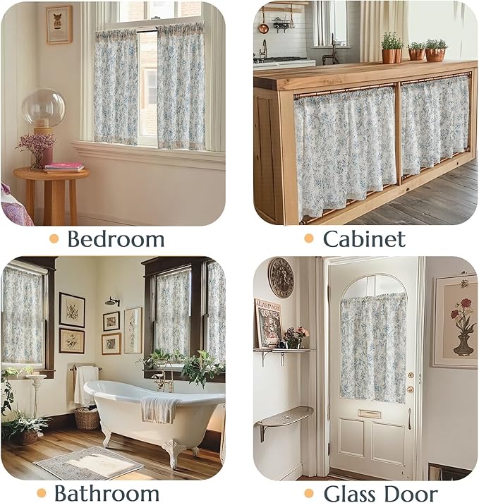 jinchan Floral Kitchen Curtains - Image 4