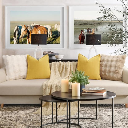 ZWJD Yellow Pillow Covers 16x16 Set of 2 Chenille Throw Pillow Covers - Image 6