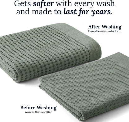gilden tree waffle towels for bathroom luxury 100% showing dimensions