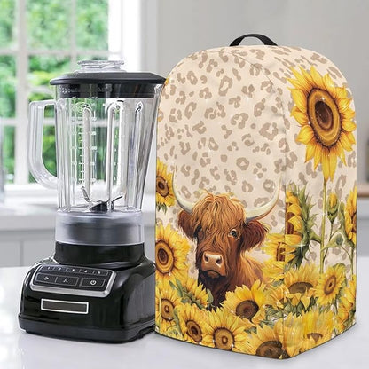 Leopard Cow Sunflower Blender Cover Stand Mixer Covers Anti Fingerprint Dust by Unknown