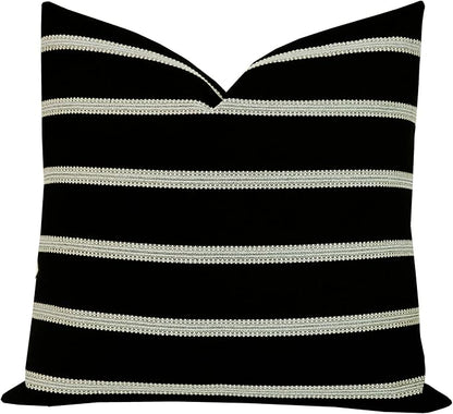 Slow Cow Decorative Stripe Throw Pillow Cover Modern Country Design Cushion by SLOW+COW