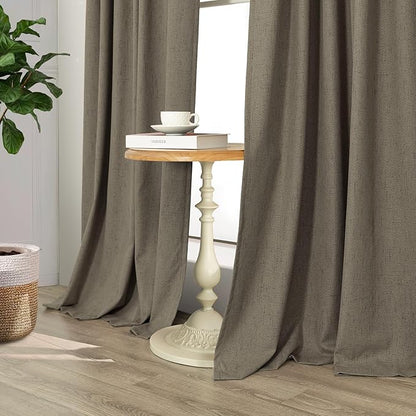 Brown Room Darkening Curtains 96 Inch Long - Image 7