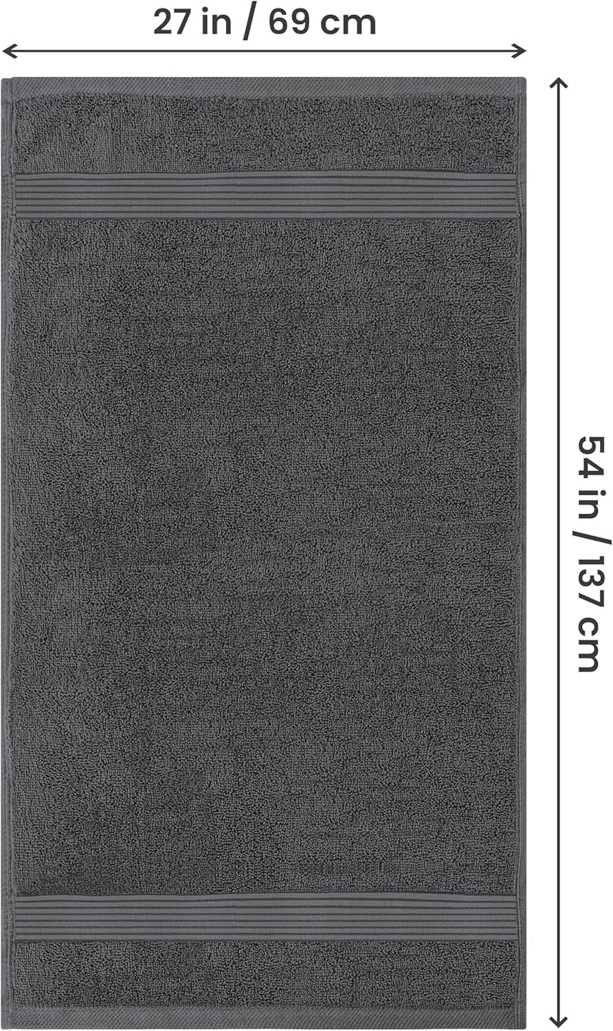 utopia towels 4 pack bath towels set, 27, close-up detail