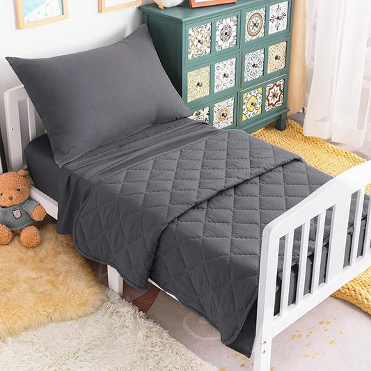4-Piece Toddler Bedding Set for Girls and Boys – Soft and Breathable Crib by Unknown