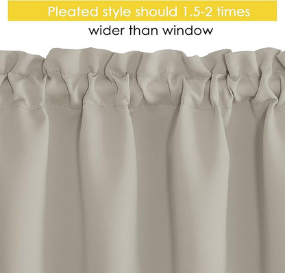 NICETOWN 4 Panels Natural Kitchen Valance - Image 3