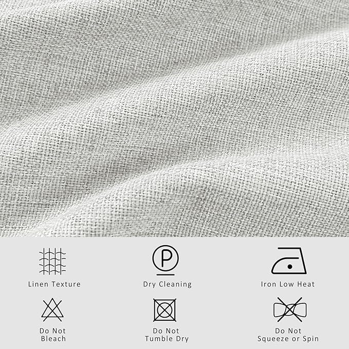 Macochico 100% Blackout Pinch Pleated Linen Curtains 84 Inch Length Thermal - Image 5