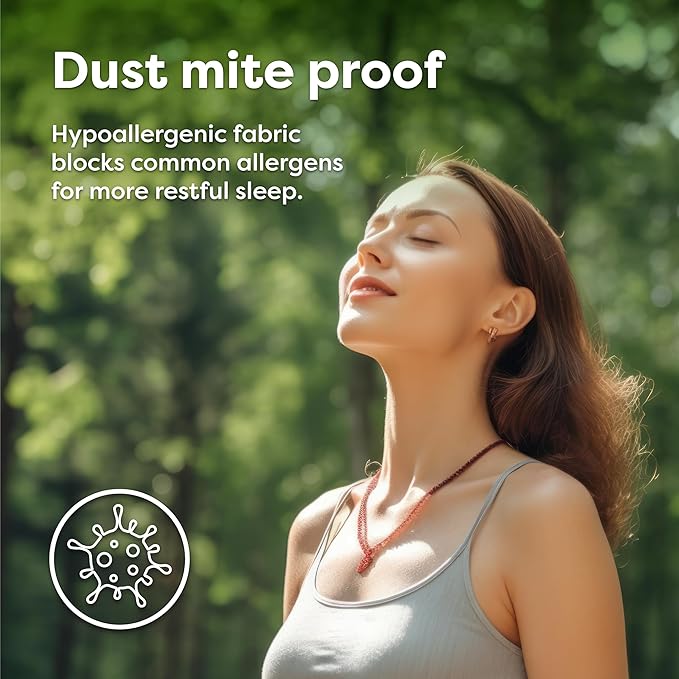 HOSPITOLOGY PRODUCTS Full Mattress Protector Hypoallergenic Natural Cotton - Image 3