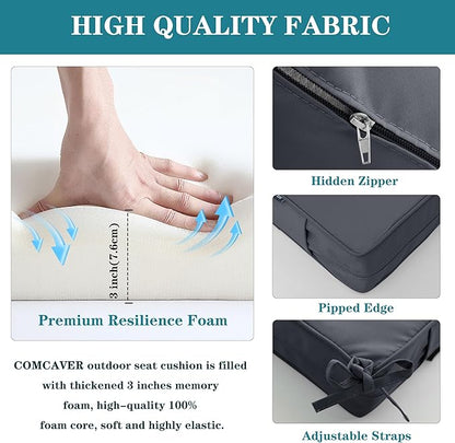 Outdoor Bench Cushions 48 x 18 Inch Thick Waterproof Porch Swing Cushions - Image 4