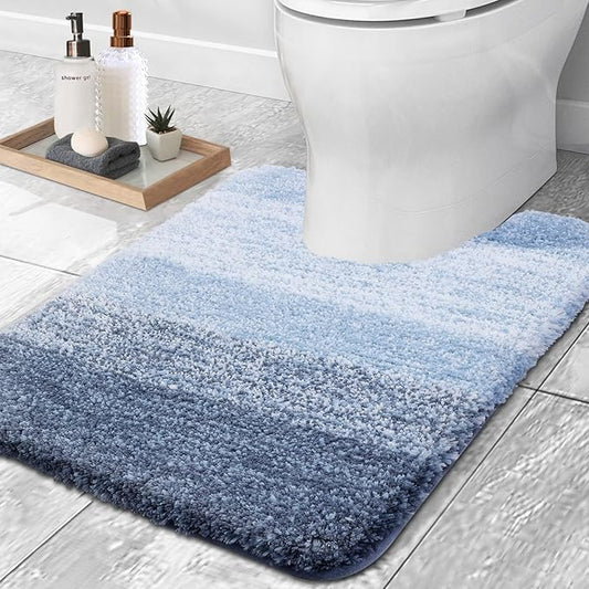 OLANLY Luxury Toilet Rugs U-Shaped 24x20, Extra Soft and Absorbent Microfiber by OLANLY