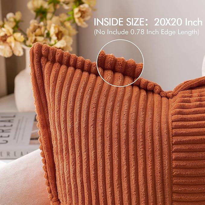 MIULEE Rust Decorative Throw Pillow Covers - Image 2