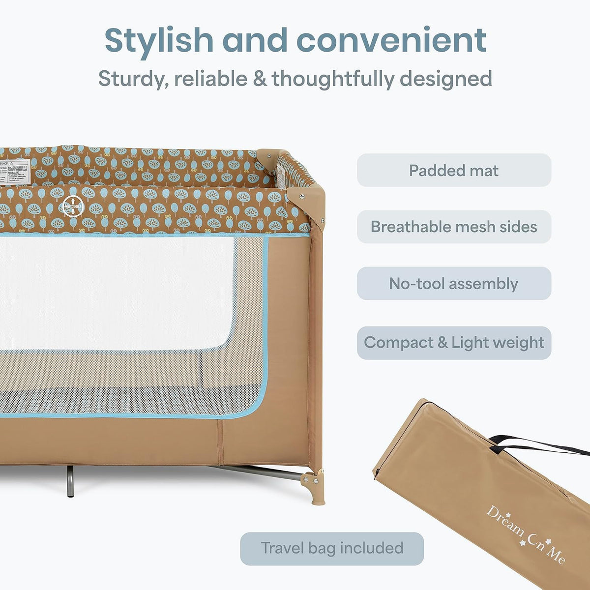 dream on me zodiak portable playard, compact for, package contents