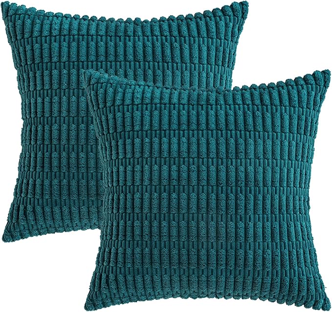 MIULEE Pack of 2 Corduroy Decorative Throw Pillow Covers 16x16 Inch Soft Boho - Image 6