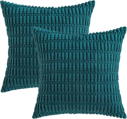 MIULEE Pack of 2 Corduroy Decorative Throw Pillow Covers 16x16 Inch Soft Boho - Image 6