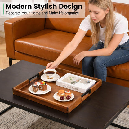 joy&grace large ottoman tray for living room and shown in use