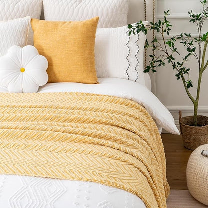 BATTILO HOME Gold Throw Blanket - Image 7