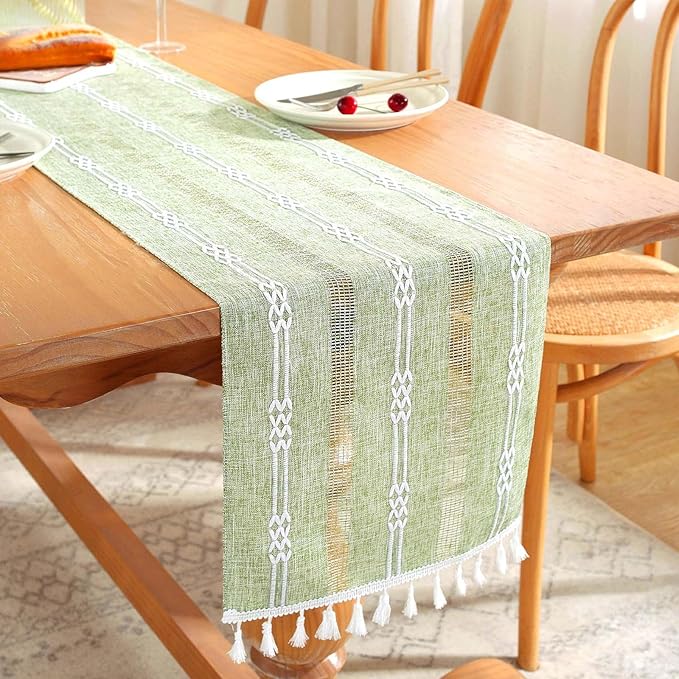 Farmhouse Table Runner, Rustic Cutout Table Runners - Image 2