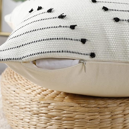 PANOD Knitted Boho Tufted Throw Pillow Covers - Image 5