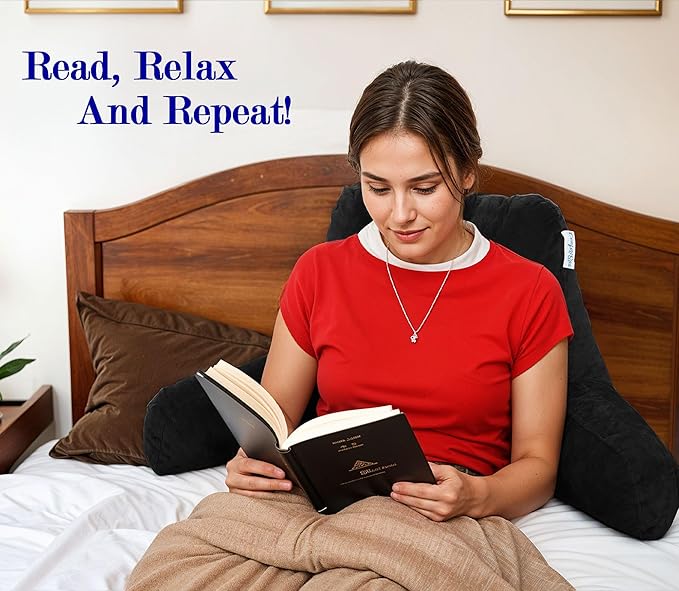 ComfortSpa Reading Pillow for Kids Teens Adult, Back Rest Pillow - Image 8