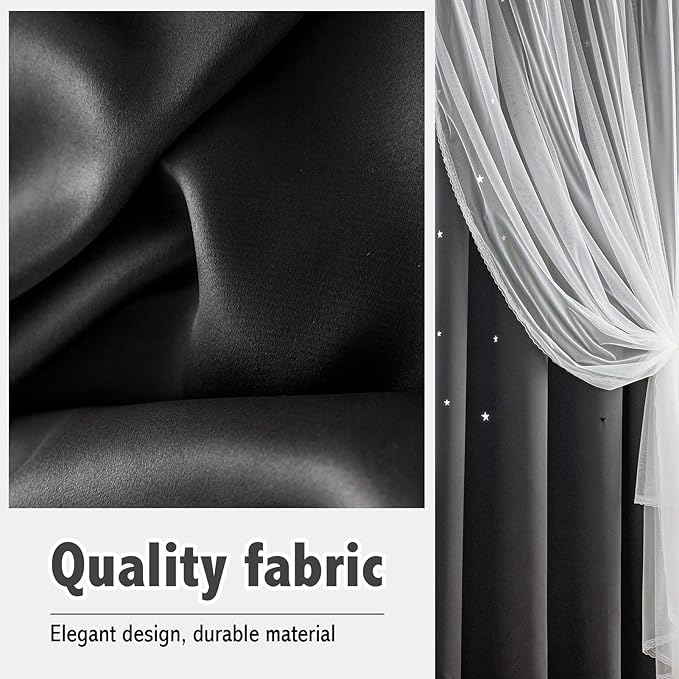 indistar Star Cutout Kids Window Blackout Curtains - Image 8