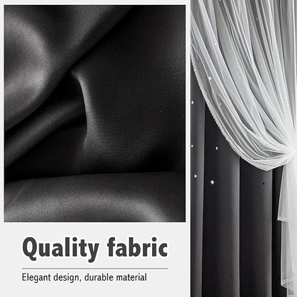 indistar Star Cutout Kids Window Blackout Curtains - Image 8