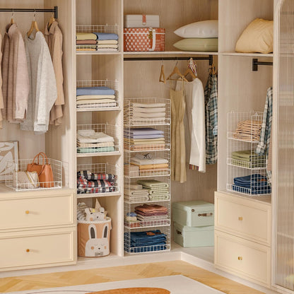yociyoga 6-tier stackable closet organizers and storage shelves, front angle view