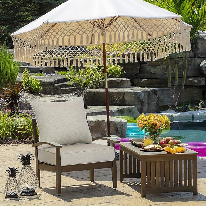 Outdoor 22x24 Inch Deep Seat Patio Cushion Set Outdoor Chair Cushions - Image 2
