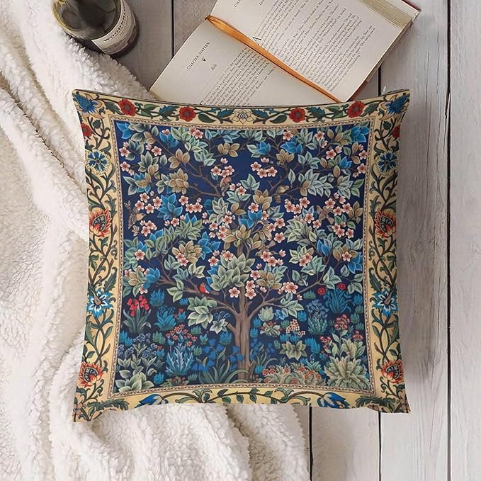 William Morris Floral Original Throw Pillow Covers Boho Art Retro Design Cozy - Image 4