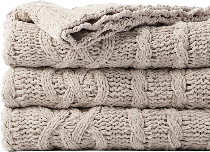 Battilo Light Grey Throw Blanket by BATTILOHOME