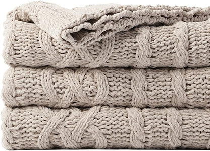 Battilo Light Grey Throw Blanket by BATTILOHOME