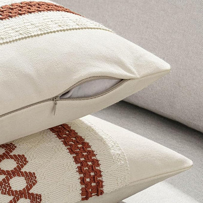 MIULEE Set of 2 Rust Decorative Lumbar Pillow Covers 12x20 Inch Farmhouse - Image 5