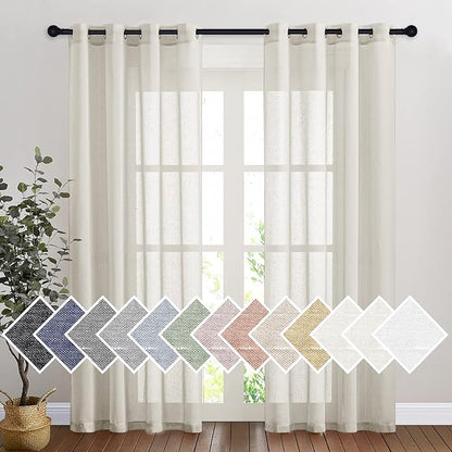 NICETOWN Semi Sheer Linen Curtains by NICETOWN