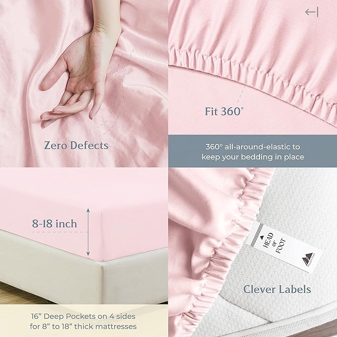 Mayfair Linen 500 Thread Count California King Cotton Sheets - Image 5