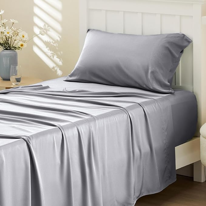 Bedsure Cooling Sheets Twin XL, Rayon Derived from Bamboo, Breathable & Soft by BEDSURE