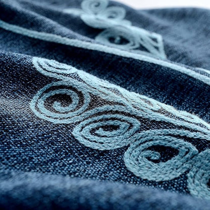 Melodieux Wheat Embroidery Linen Textured Curtain - Image 6
