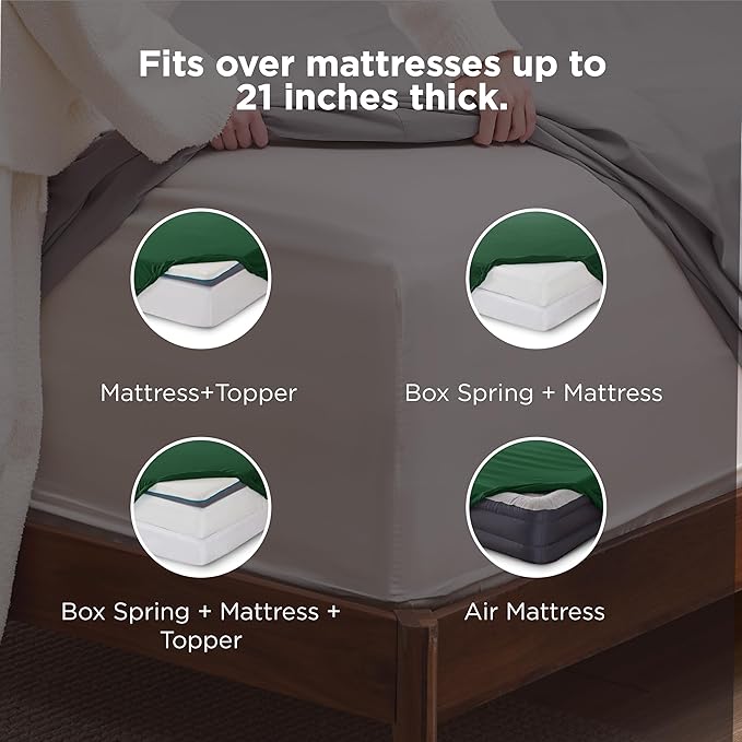Bedsure Deep Pocket Queen Sheets Set - Image 2