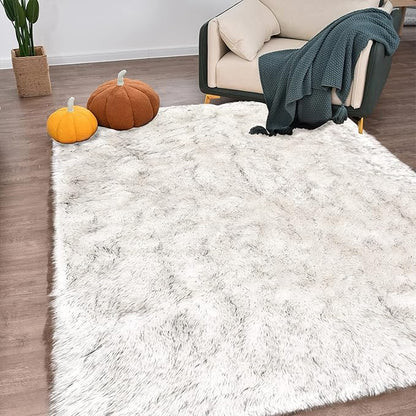 Latepis Large Rug for Living Room Rugs 6.7x10 White - Image 8