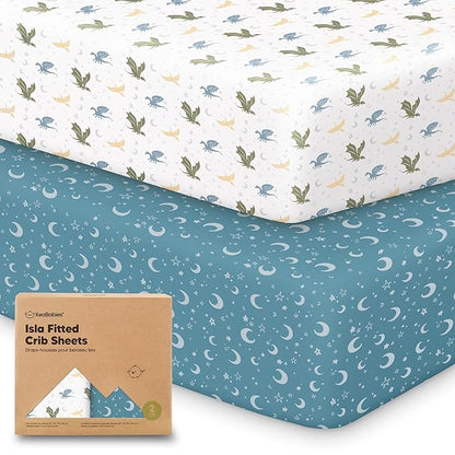 KeaBabies 2-Pack Baby Crib Sheets by KeaBabies