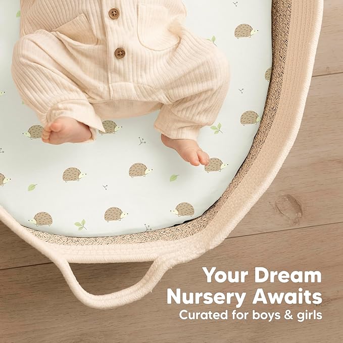2-Pack Baby Bassinet Sheets Girl, Boy - Image 8