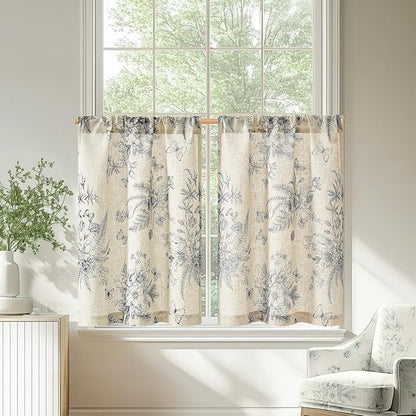 jinchan Half Window Curtains Small Drapes - Image 2