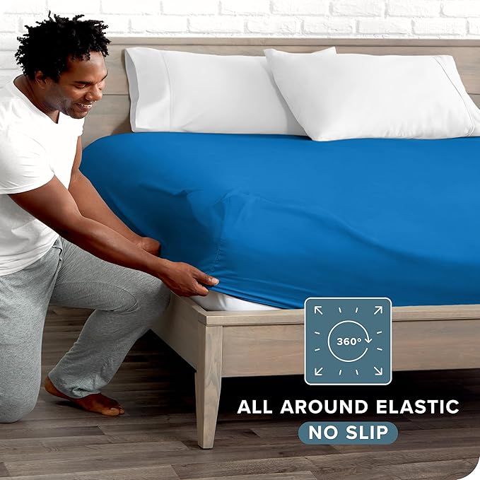 Bare Home Fitted Bottom Sheet Queen - Image 3
