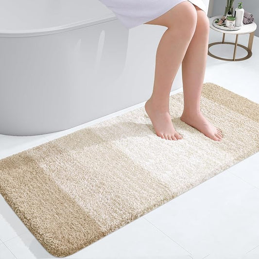 OLANLY Bathroom Runner Rugs 47x20, Extra Soft Absorbent Microfiber Bath Rugs by OLANLY
