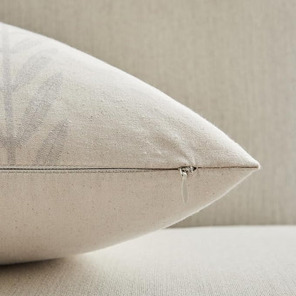 100% Cotton Farmhouse Leaves Throw Pillow Covers Set of 2, 24x24 Inch Mixed - Image 3