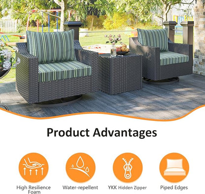 Sunbrella Outdoor Patio Chair Cushions Set, Water-Repellent, Fade Resistant - Image 3