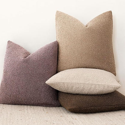 Foindtower Decorative Textured Boucle Throw Pillow Covers Accent Solid Pillow - Image 6
