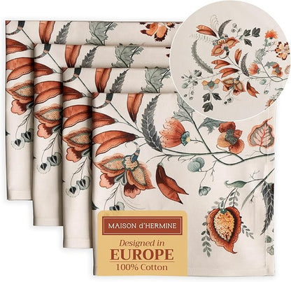 Maison d' Hermine Cloth Napkins Set of 4 100% Cotton by MaisondHermine