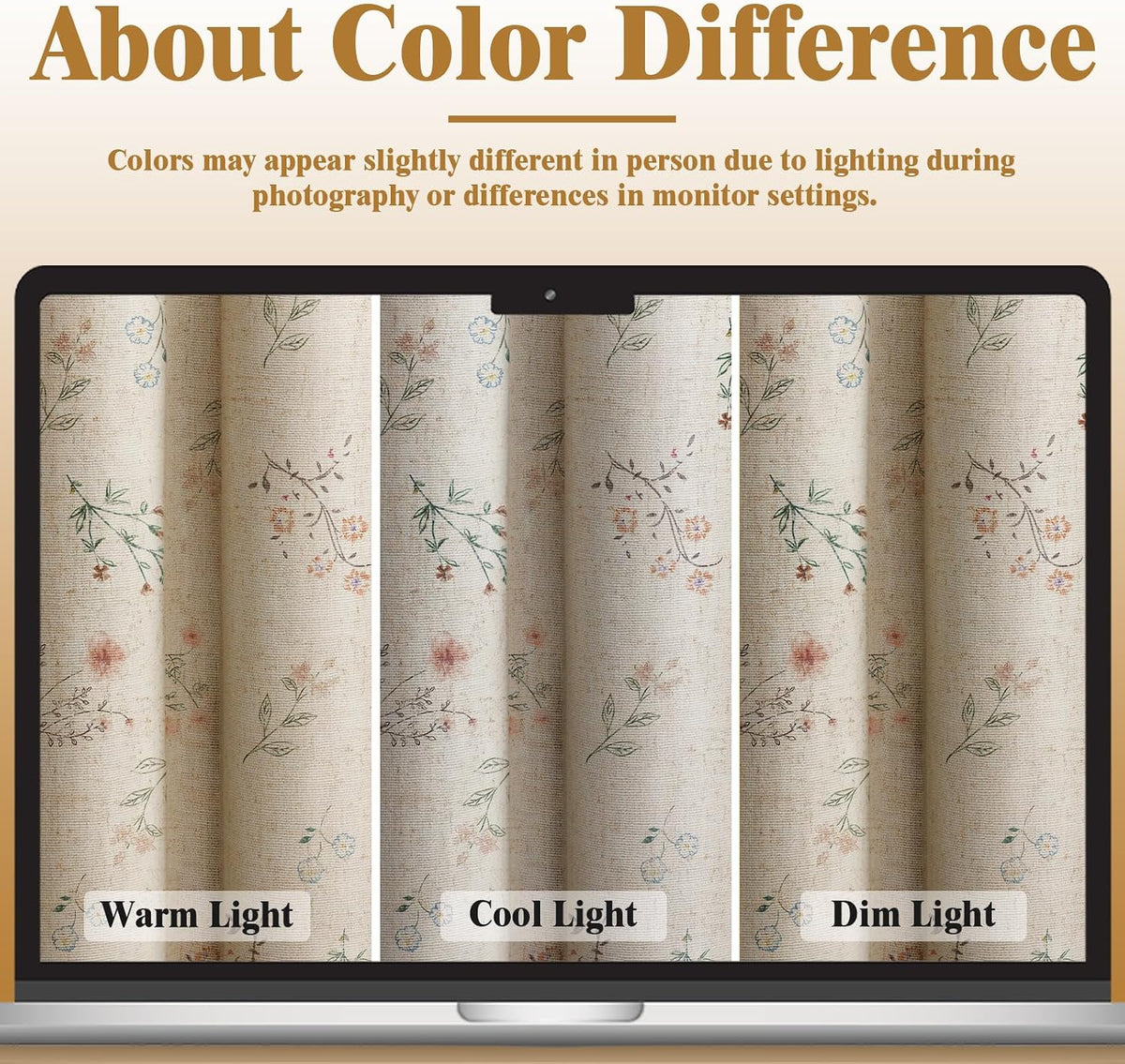 boho floral 100% blackout curtains 84 inch 2 on a desk or shelf