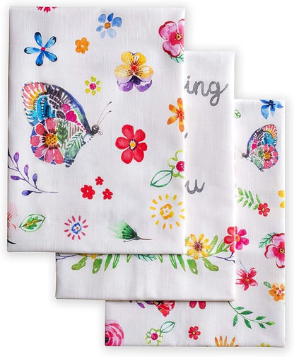 Maison d' Hermine Kitchen Towels Set of 3 100% Cotton 27.50" x 20" Reusable by MaisondHermine