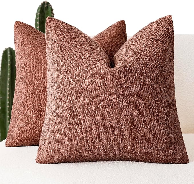Foindtower Pack of 2, Decorative Textured Boucle Throw Pillow Covers Accent by Foindtower